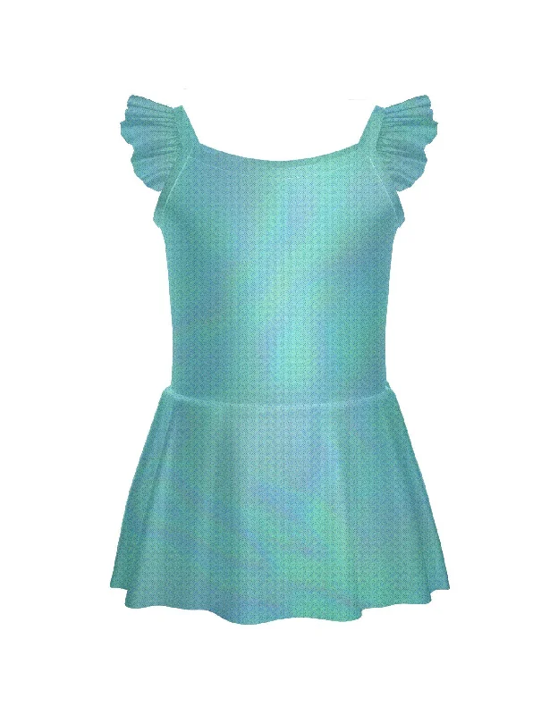 Solid Hologram Cami Dress with Flutter Sleeves Mesh unclassified dresses