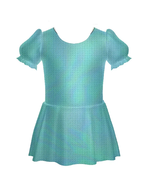 Solid Hologram Puff Sleeve Dress Popular unclassified dresses