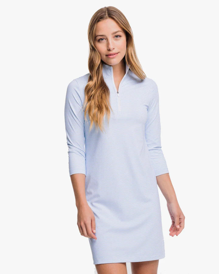 Southern Tide Adie Performance Knit Dress Sky Blue Lightweight unclassified dresses