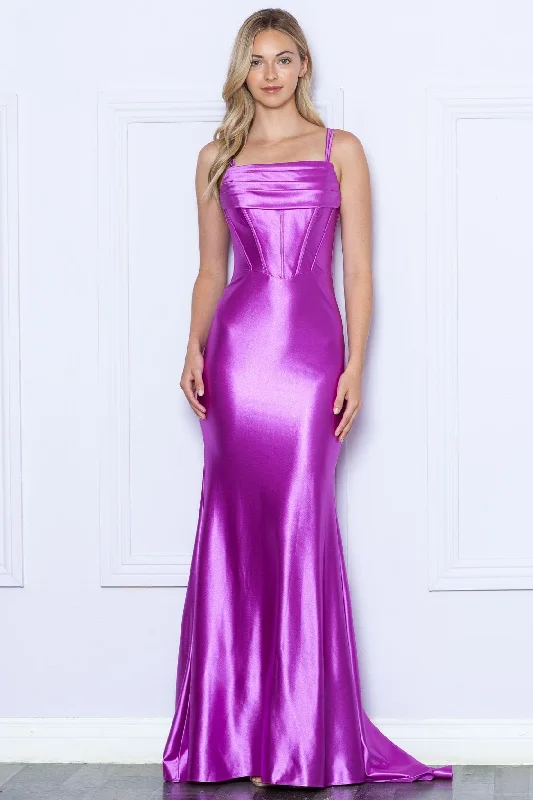 Strappy Back Corset Mermaid Gown by Poly USA 9258 Trendy new unclassified dresses