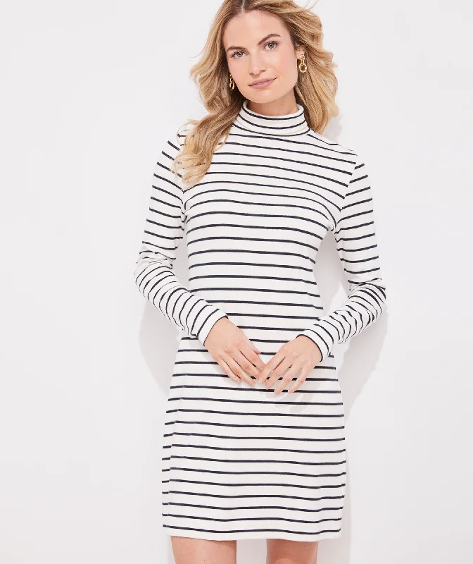 Vineyard Vines Simple Turtleneck Dress Marshmallow Fall unclassified dresses