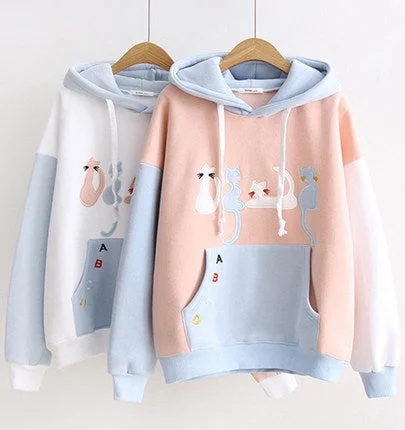 Cat hoodie sweater yv5096 Sweater Dress Lookbook