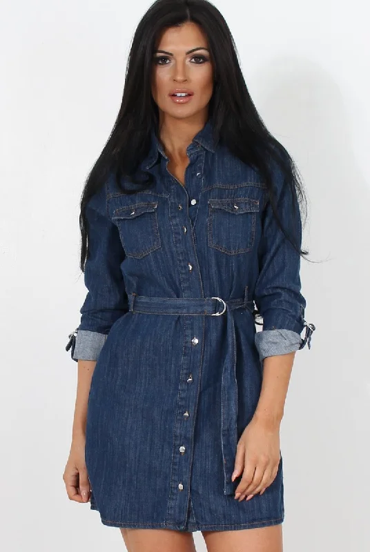 Indigo Denim Day Dress-Ami Soft Denim Skirt