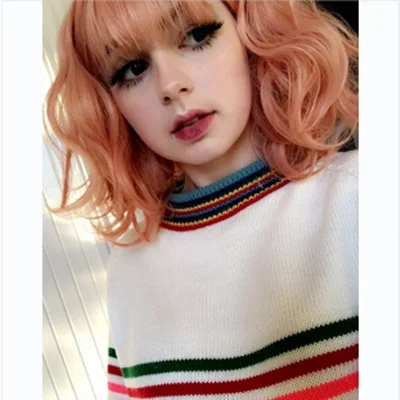 REVIEW FOR KOREAN RAINBOW STRIPED KINT SWEATER COLLEGE TRENDY PULLOVER YV5090 Sweater Dress Trendy