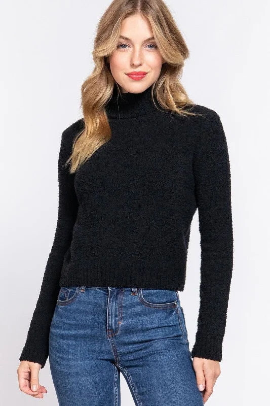 Turtleneck Sweater Top Casual Sweater Dress