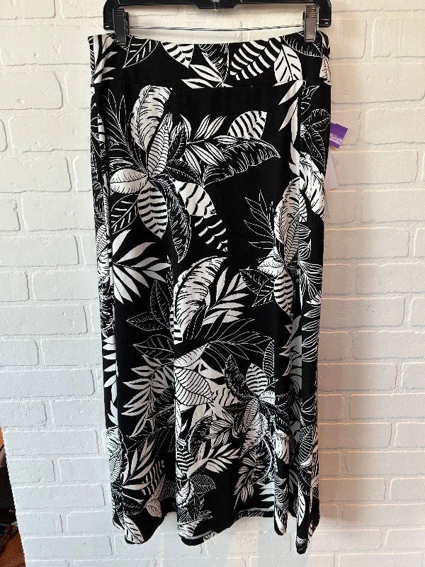 Black & White Skirt Maxi Talbots, Size 8 Stretch Maxi Skirt