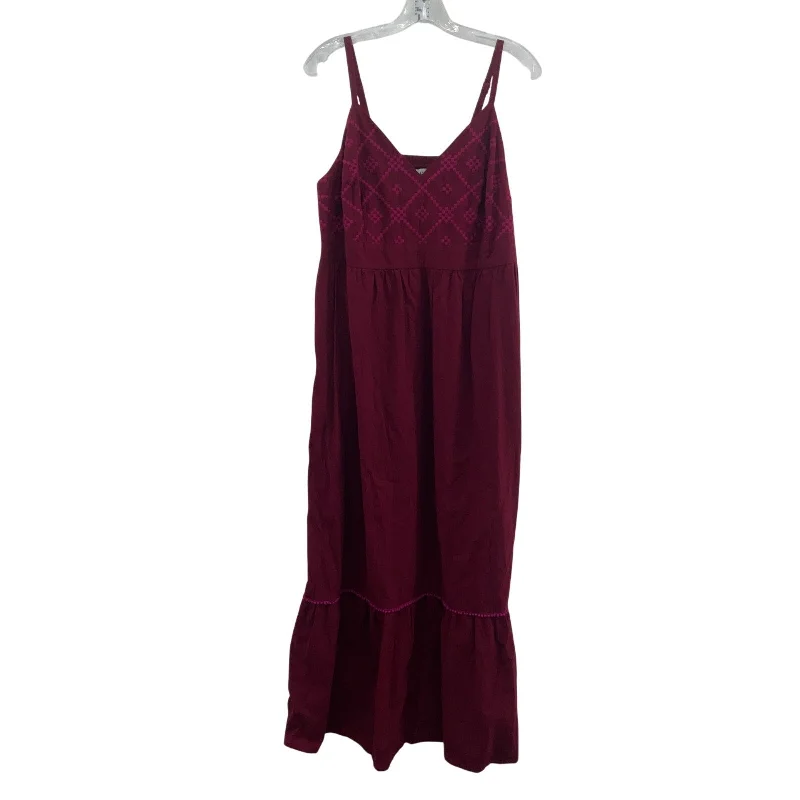 Ava & Viv Women's Burgundy Red Ruffle Cotton Sundress 0X NWT - Long Plus Size Formal Plus Dress