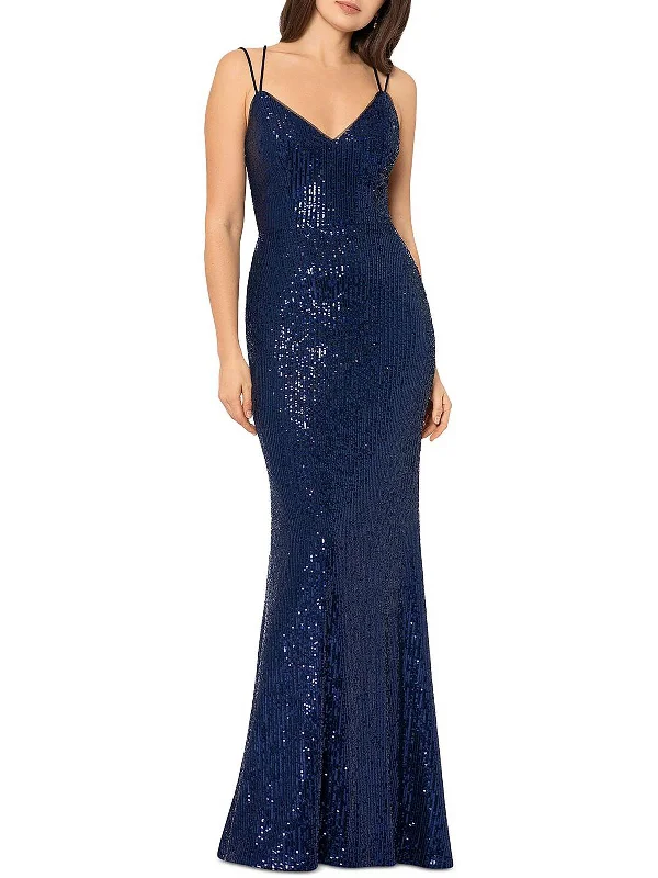 Juniors Womens Sequined Special Occasion Evening Dress Sequin Dress Midi