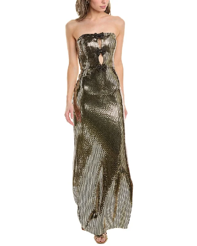 Liv Foster Sequin Column Gown Sequin Dress Midi