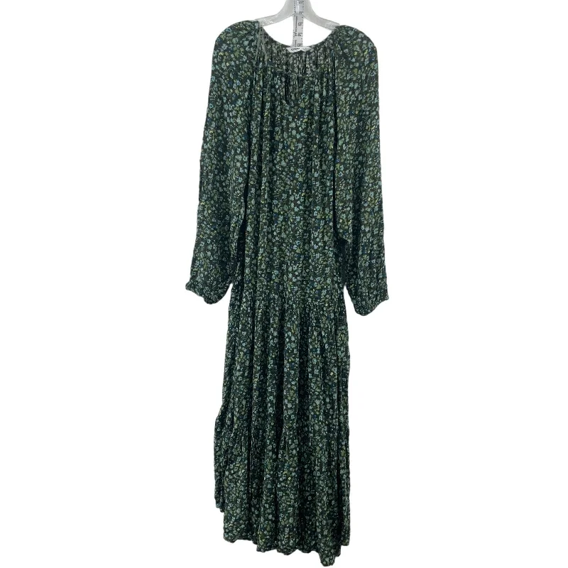 Sonoma Green Prairie Floral Loose Long Sundress Plus Size 2X Women's - Preowned Sleeveless Plus Dress