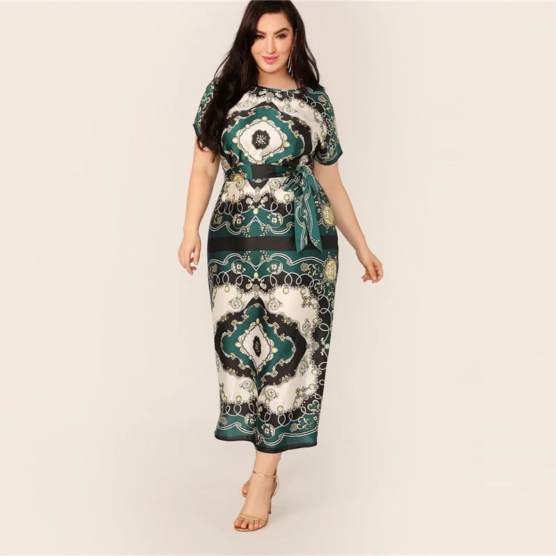 Women's High-Waist Long Dress | Plus Size Trendy Plus Size Gown