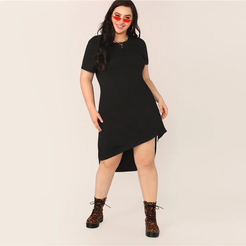 Women's Summer Plus Size Tunic-Dress Sexy Plus Dress