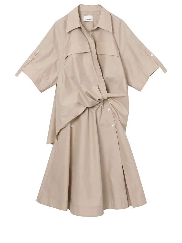 Draped Shirt Dress Shirt Dress Wrap