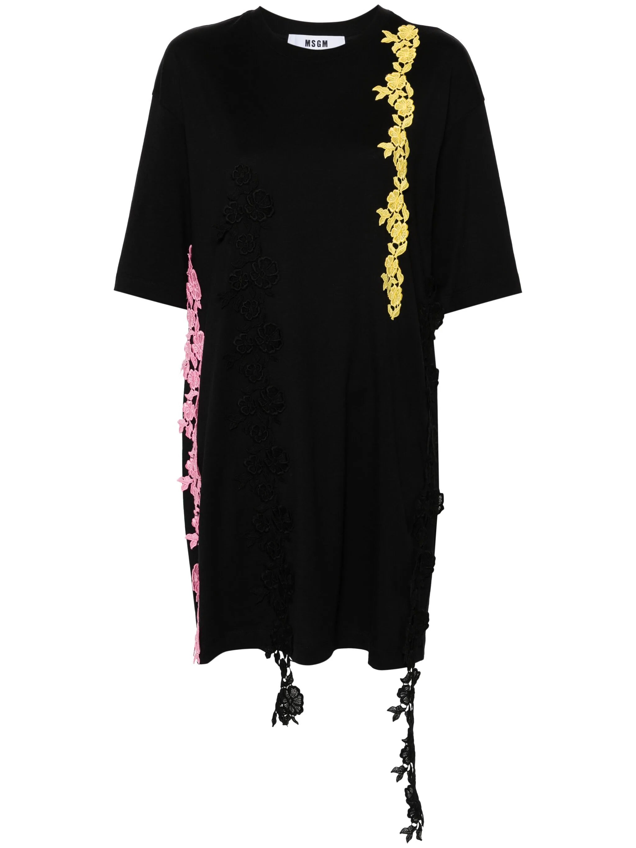 Dangling Lace T-Shirt Dress Short Shirt Dress